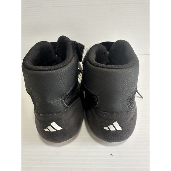 ADIDAS-MEN'S WRESTLING SHOES-BLACK/WHITE-HVC 2- SIZE 13 - Picture 6 of 7